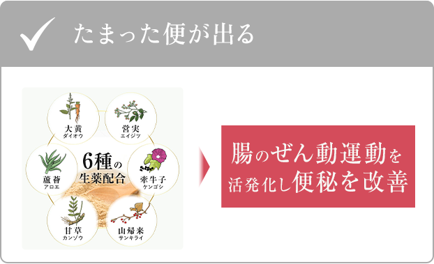 たまった便が出る